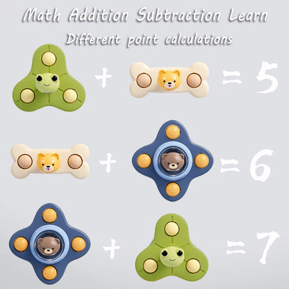 Montessori Suction Cup Spinner Bath Toy