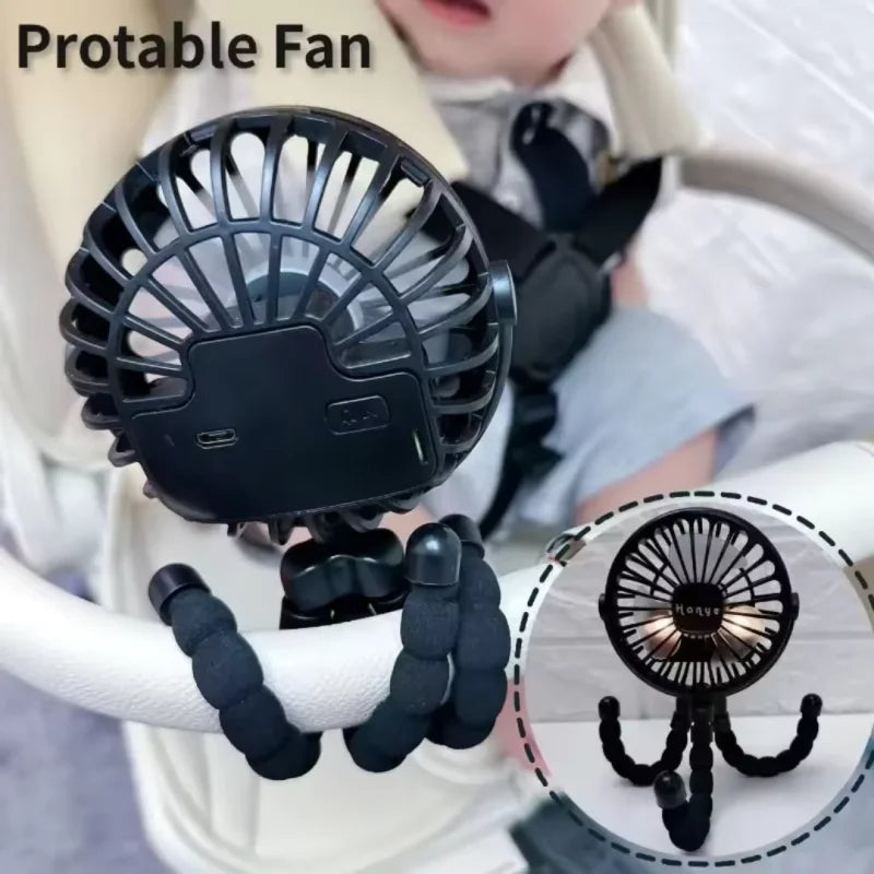 Portable Rechargeable Stroller Fan