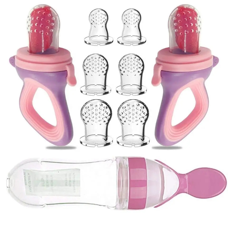 Silicone Squeeze Feeding Bottle Spoon