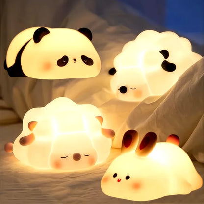 Cute Silicone Panda Rabbit LED Night Light