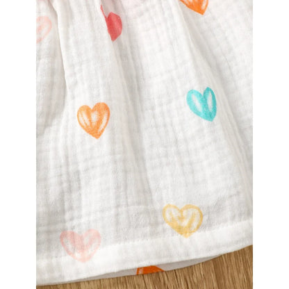 2-Piece Newborn Baby Love Print Dress set