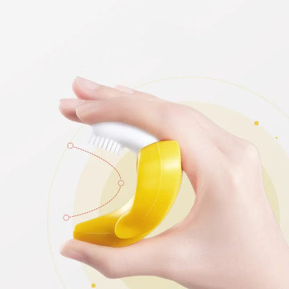 Silicone Banana Teether Training Toothbrush