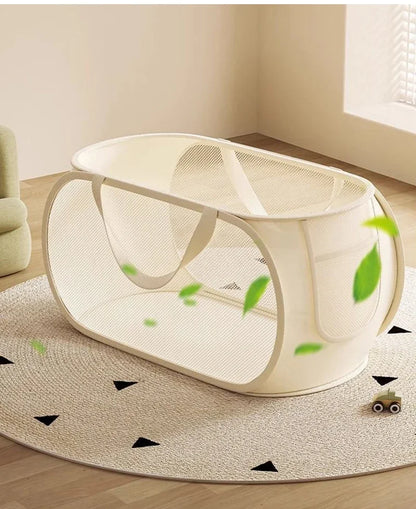 Foldable Mesh Toy Storage Baske
