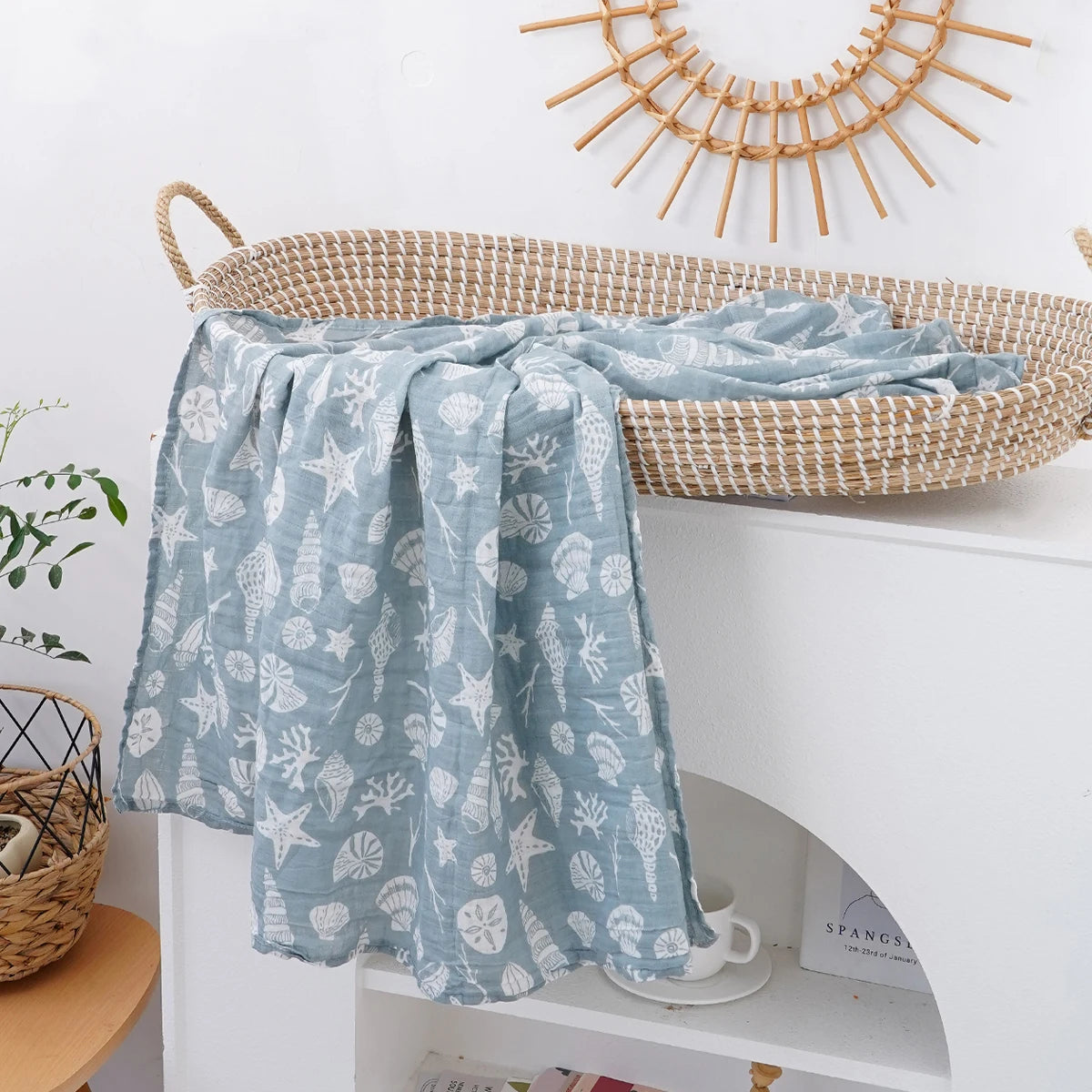bath towel and swaddle blanket