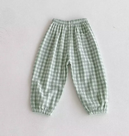 Striped Linen Cotton Harem Pants