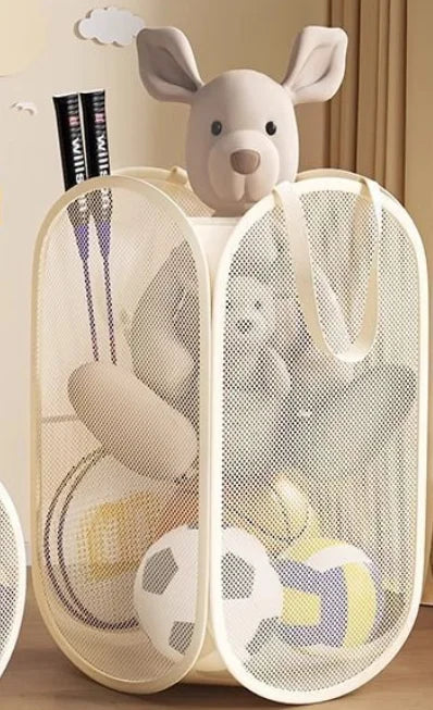 Foldable Mesh Toy Storage Baske