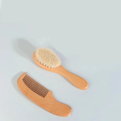 2-Piece Baby Beech Wood Brush Set
