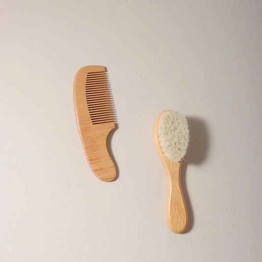 2-Piece Baby Beech Wood Brush Set