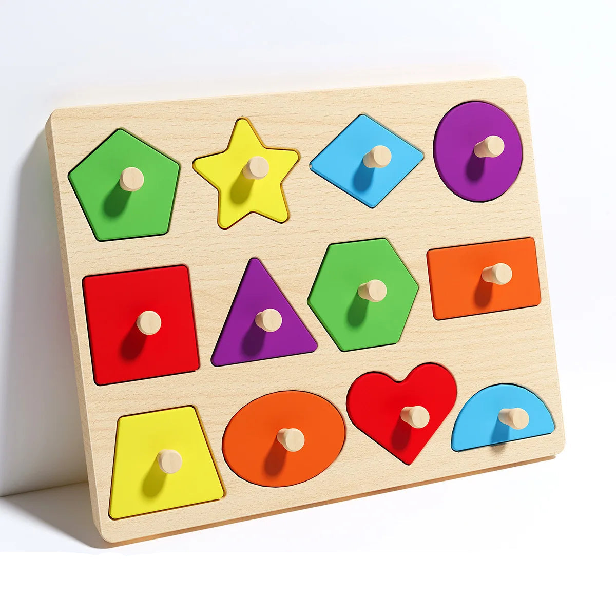 Montessori Wooden Geometry Puzzle Board Toy