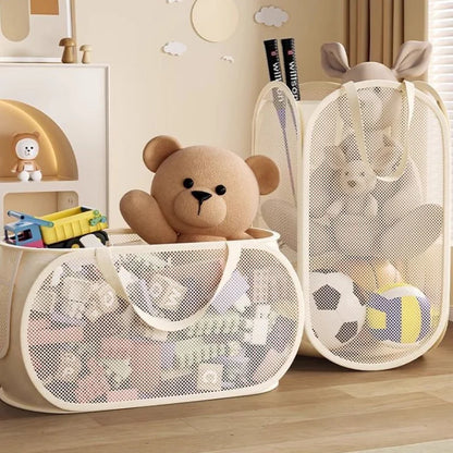 Foldable Mesh Toy Storage Baske
