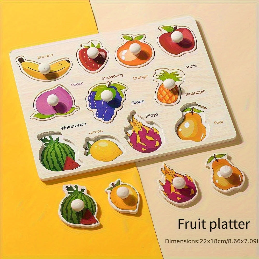 Montessori Wooden Geometry Puzzle Board Toy