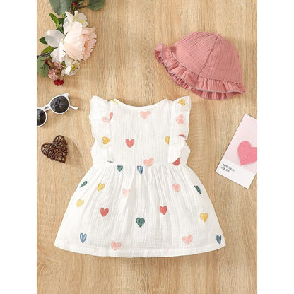 2-Piece Newborn Baby Love Print Dress set
