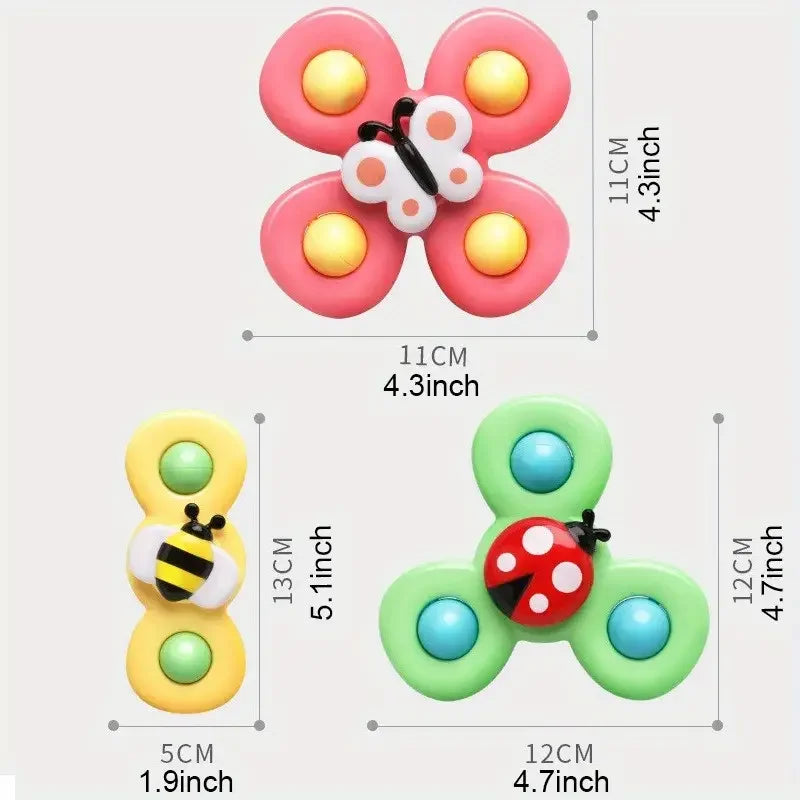 Suction cup spinning toy