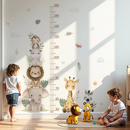 Jungle Safari Animal Growth Chart Wall Sticker