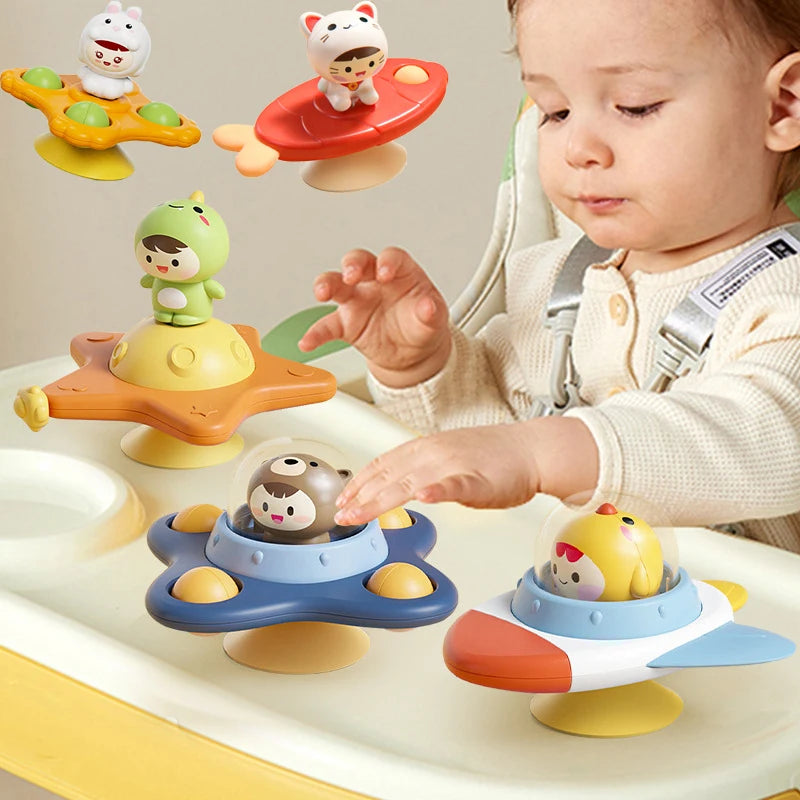 Montessori Suction Cup Spinner Bath Toy