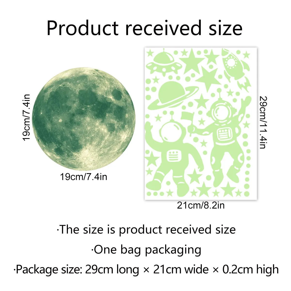 Glow In Dark Moon Stars Wall Stickers