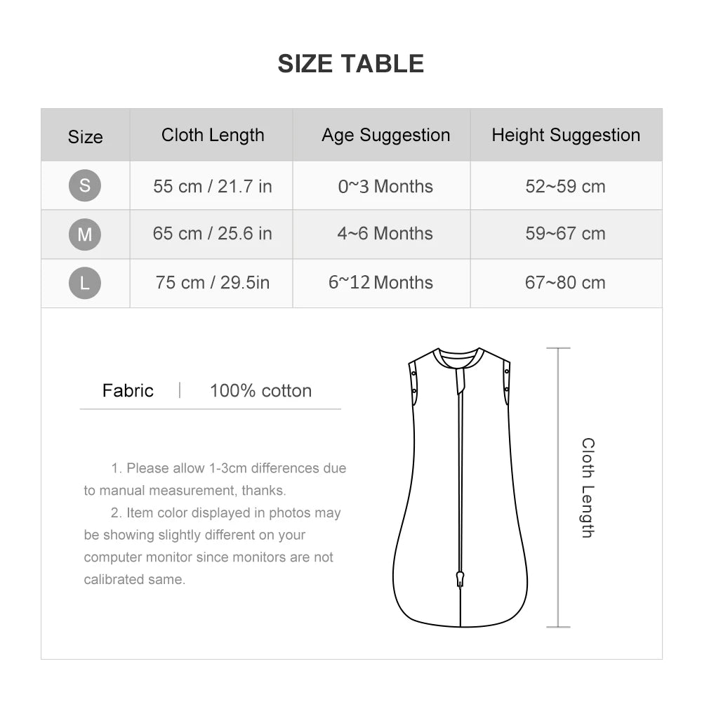Newborn Cotton Sleeveless Sleep Sack