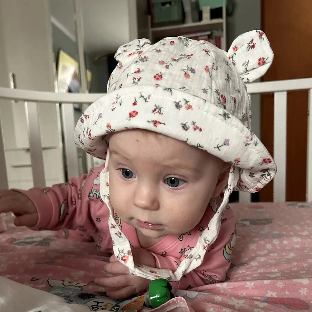 Muslin Cotton Bucket Sun Hat