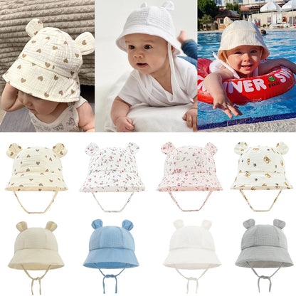 Muslin Cotton Bucket Sun Hat