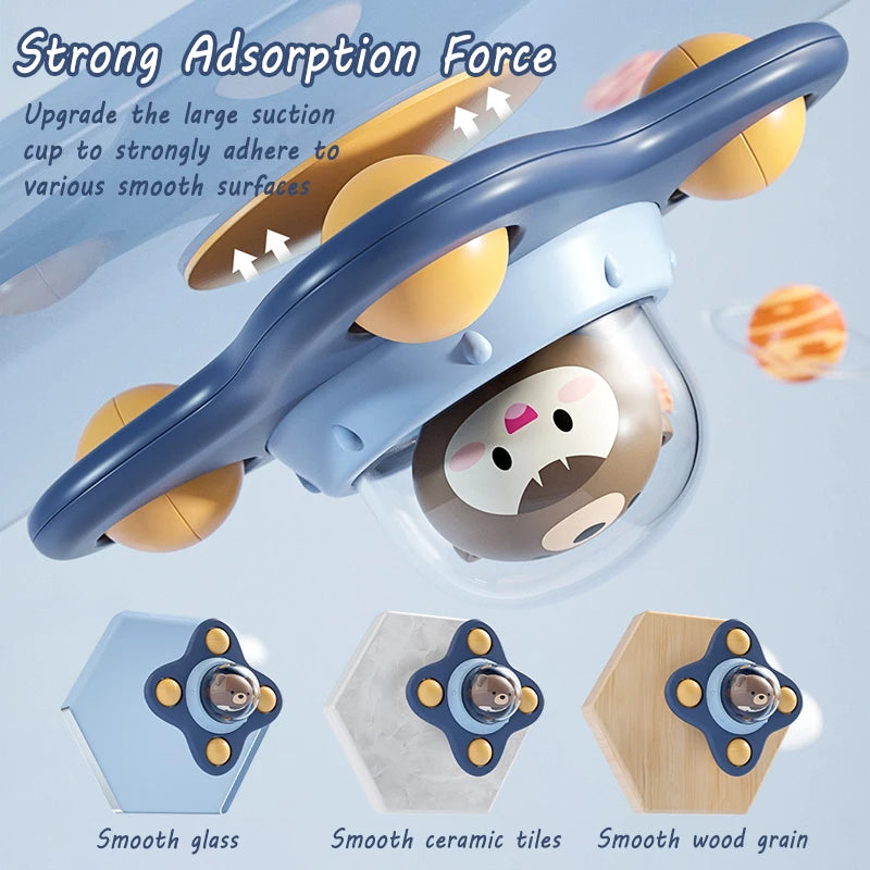 Montessori Suction Cup Spinner Bath Toy