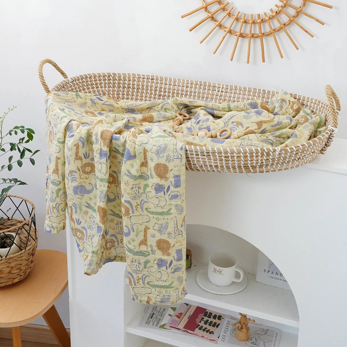 bath towel and swaddle blanket