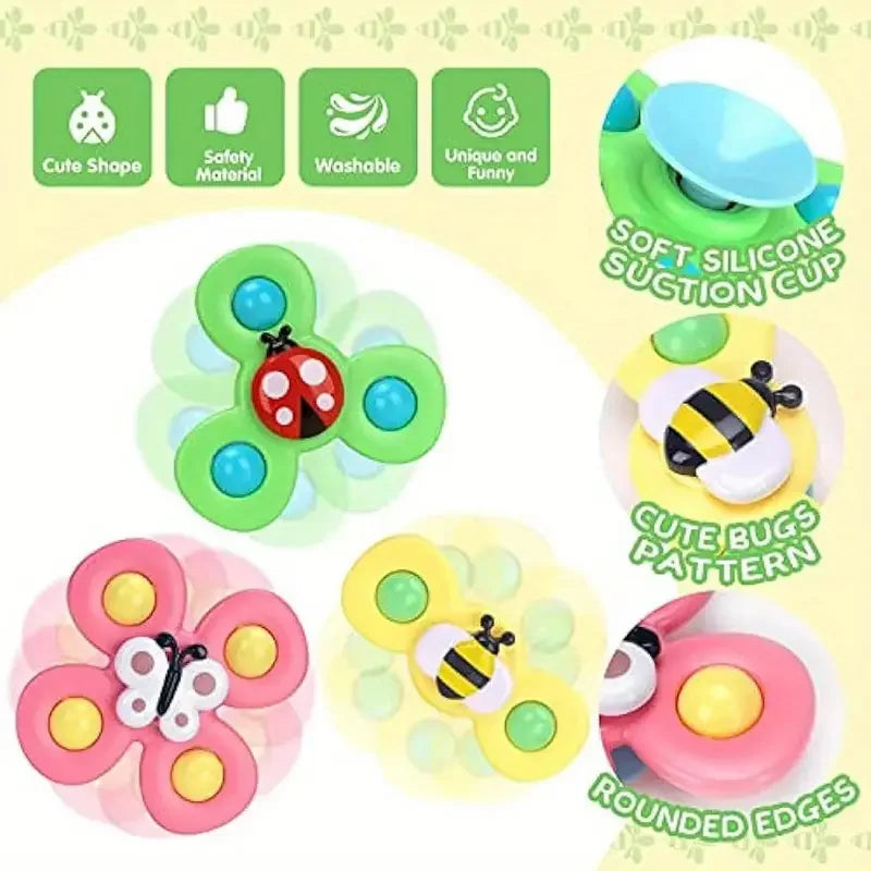 Suction cup spinning toy
