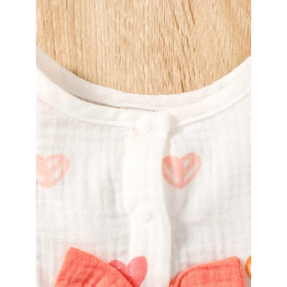 2-Piece Newborn Baby Love Print Dress set