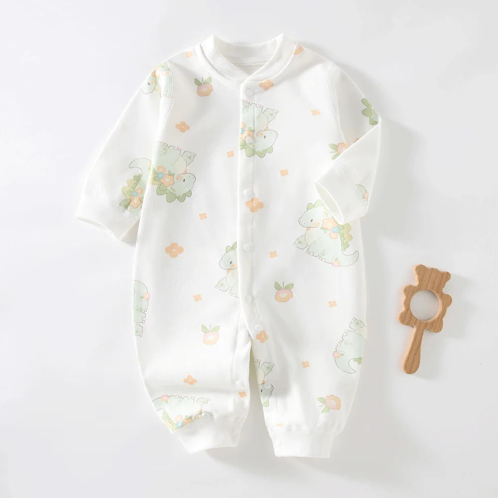 Long-Sleeve V-Neck Romper Bodysuit