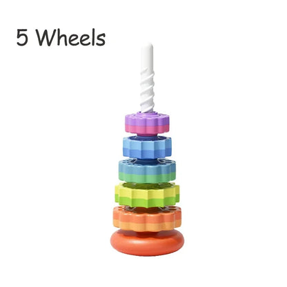 Colorful Stacking Rainbow Tower Puzzle Toy