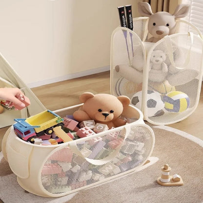 Foldable Mesh Toy Storage Baske