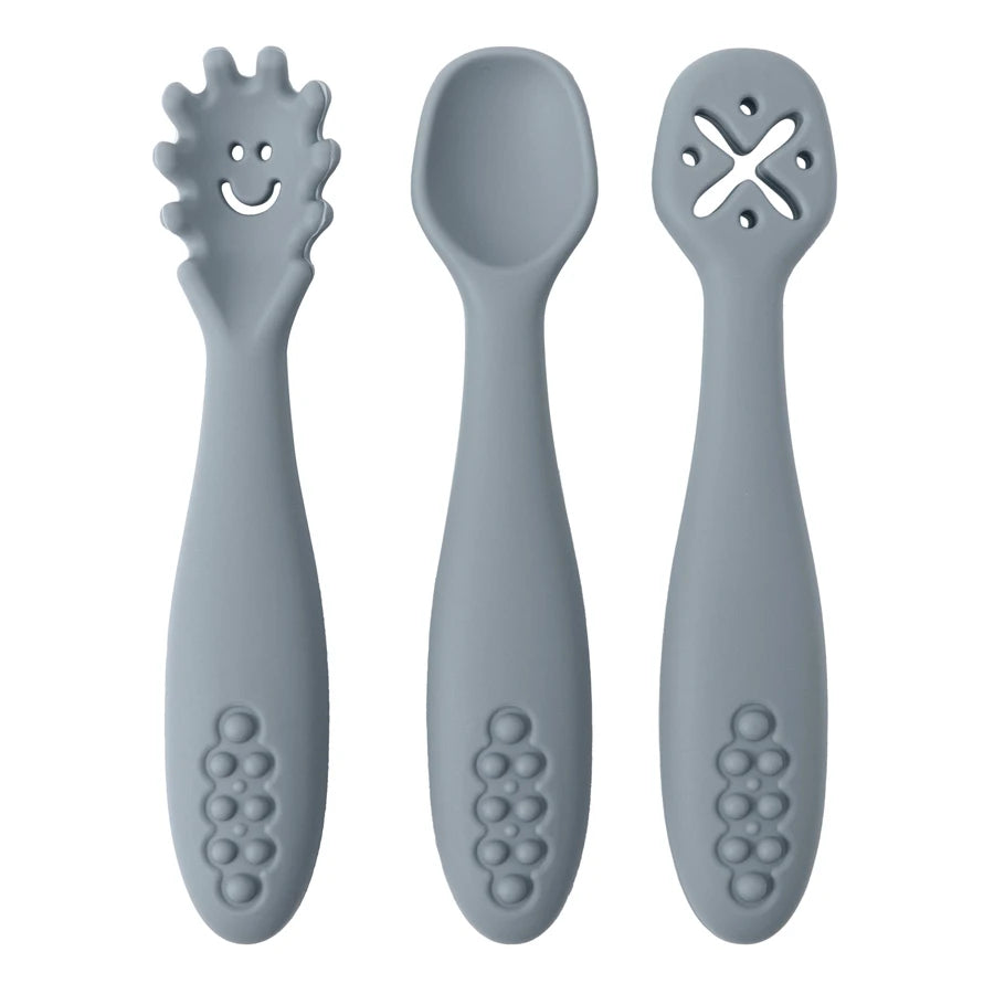 Silicone Baby Learning Spoons Feeding Utensils Set