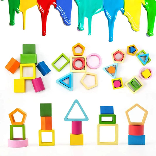 Wooden Category Stacking Toy