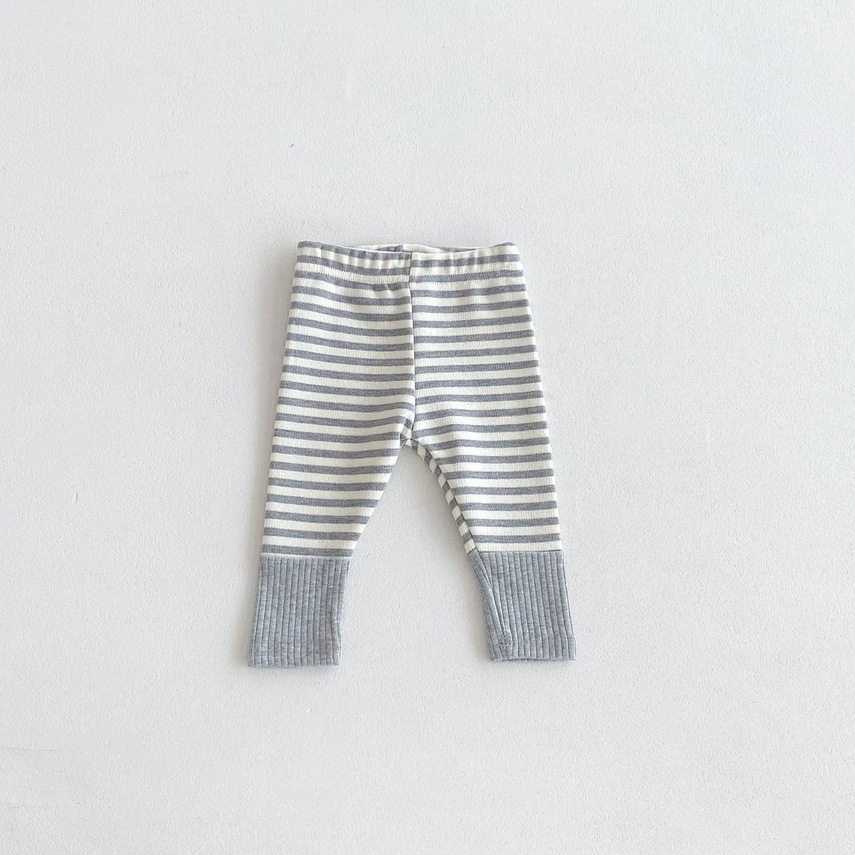 Cotton Spliced Striped Pants