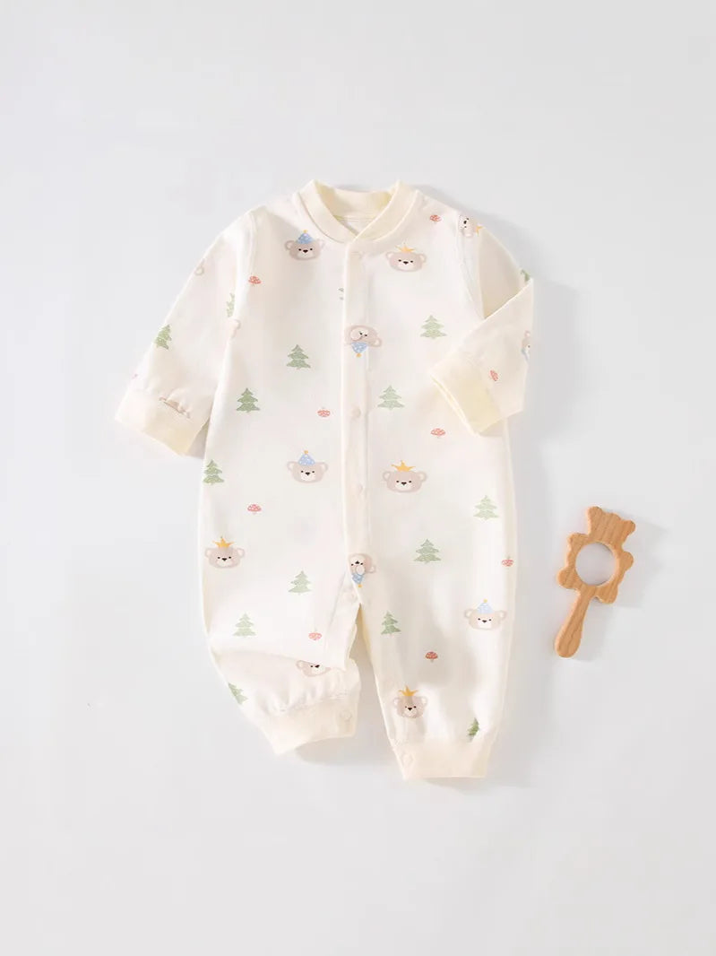 Long-Sleeve V-Neck Romper Bodysuit