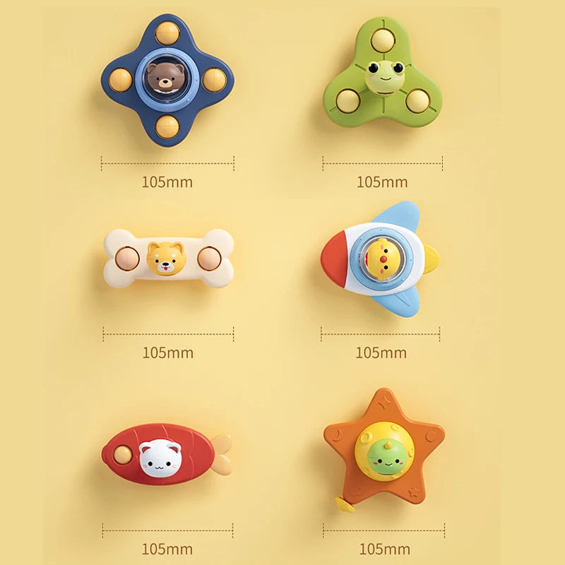 Montessori Suction Cup Spinner Bath Toy