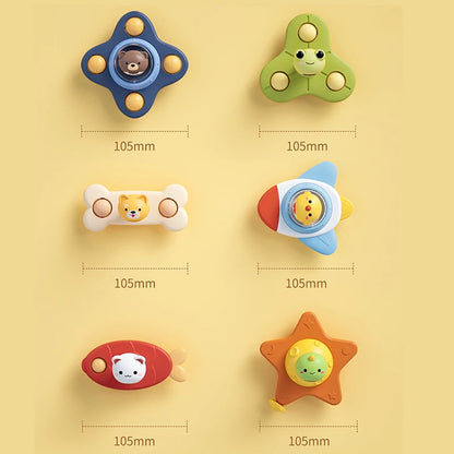 Montessori Suction Cup Spinner Bath Toy