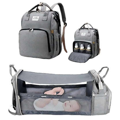 Multifunctional diaper bag backpack
