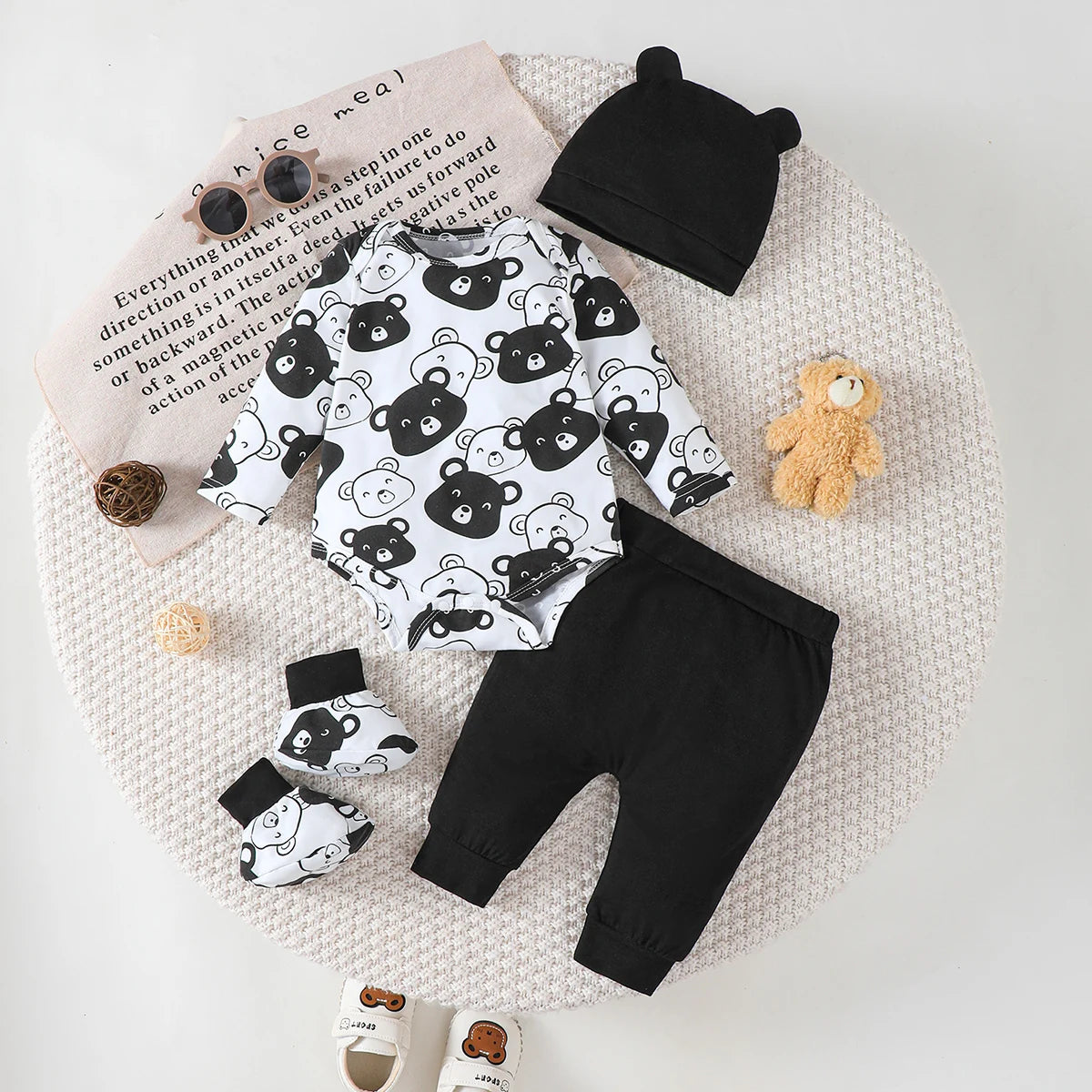Pants Hat Socks Bodysuit Outfit Set