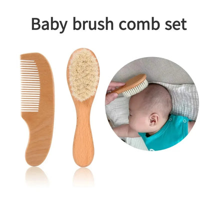 2-Piece Baby Beech Wood Brush Set