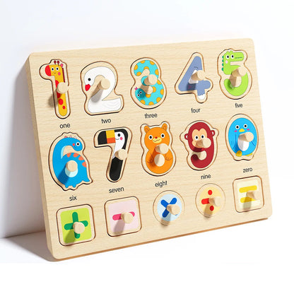 Montessori Wooden Geometry Puzzle Board Toy