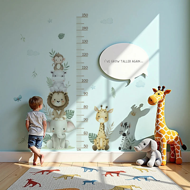 Jungle Safari Animal Growth Chart Wall Sticker