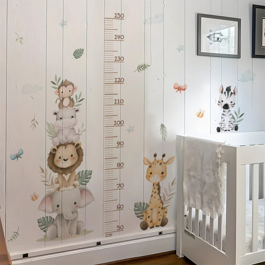Jungle Safari Animal Growth Chart Wall Sticker