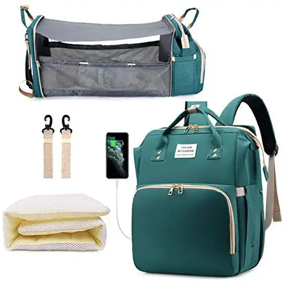 Multifunctional diaper bag backpack