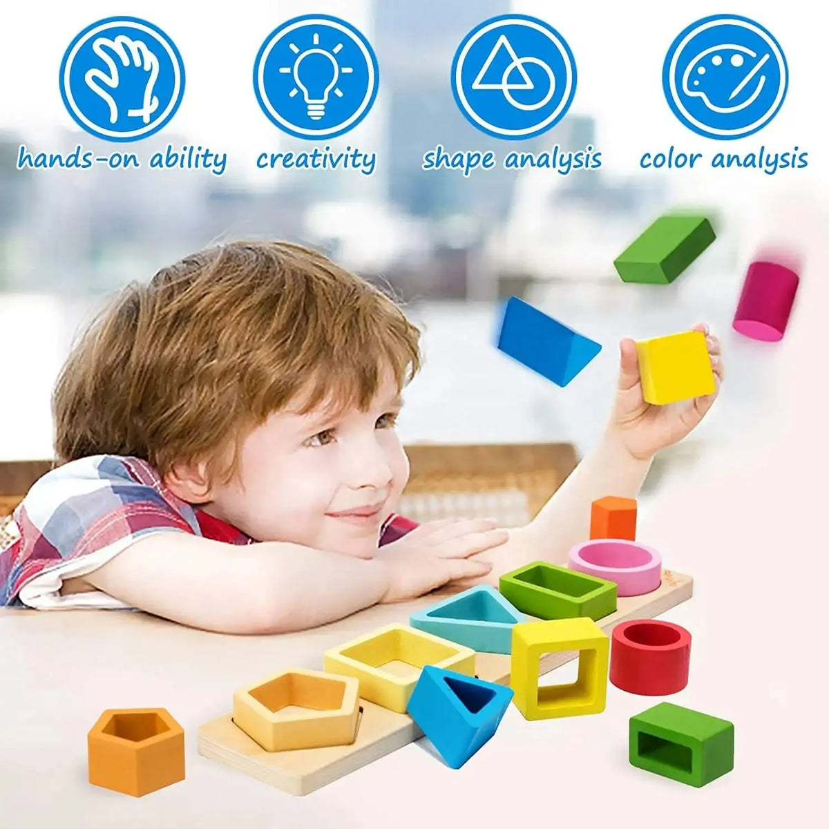 Wooden Category Stacking Toy