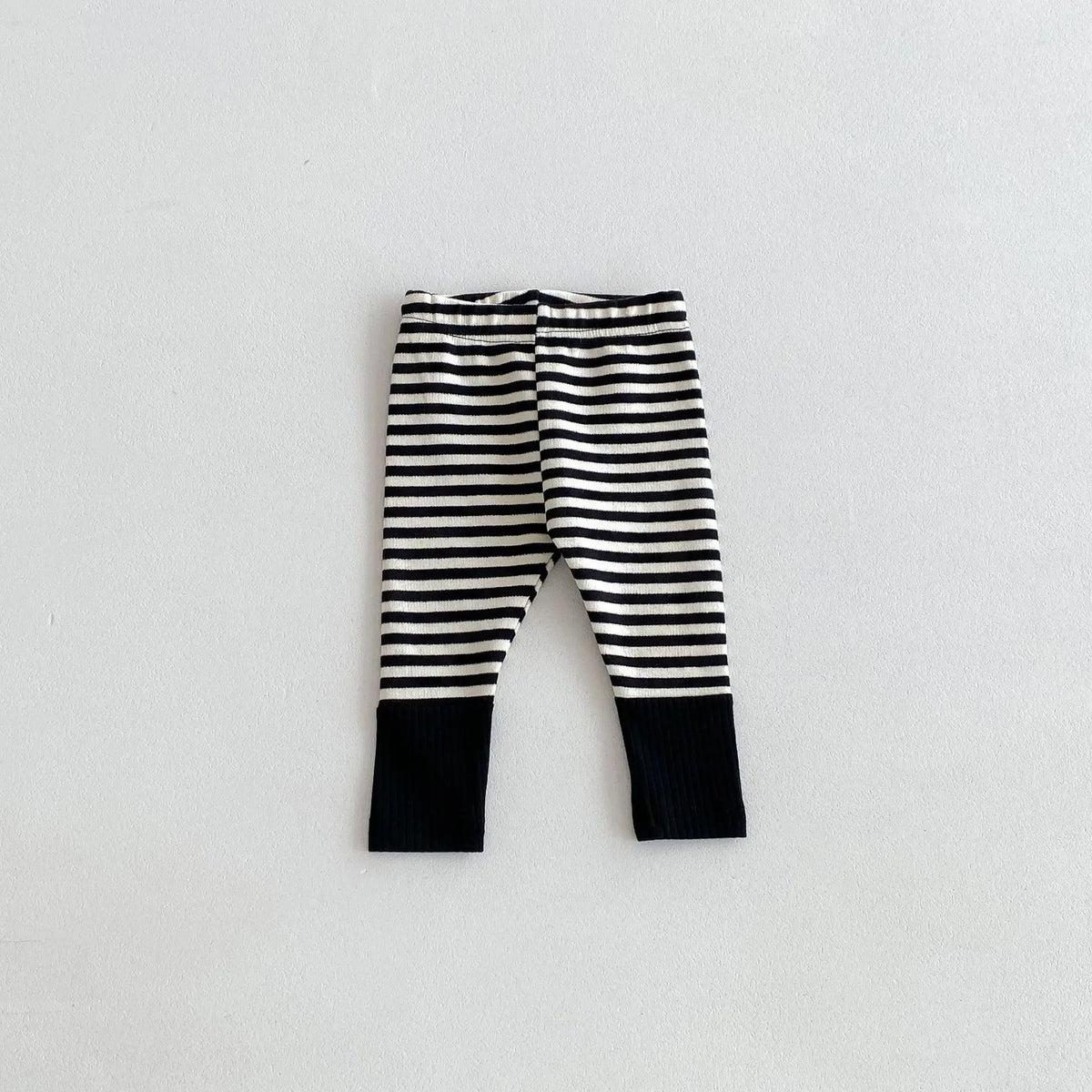 Cotton Spliced Striped Pants
