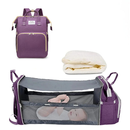 Multifunctional diaper bag backpack