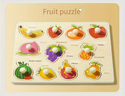 Montessori Wooden Geometry Puzzle Board Toy