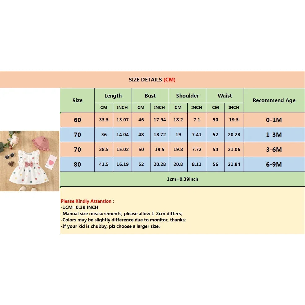 2-Piece Newborn Baby Love Print Dress set