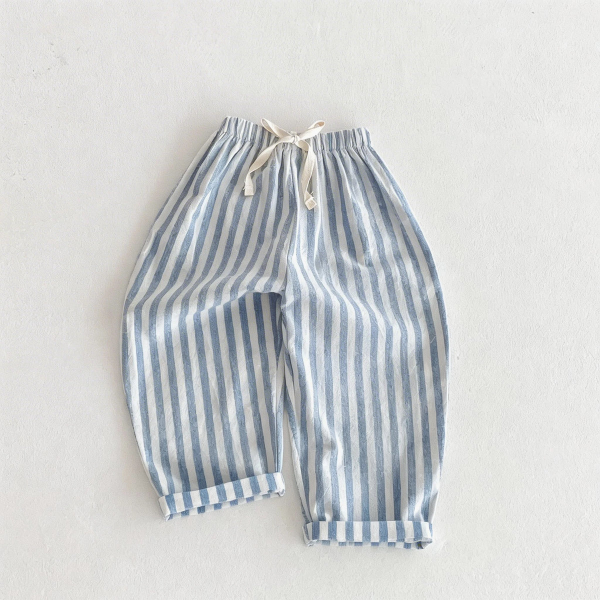 Striped Linen Cotton Harem Pants