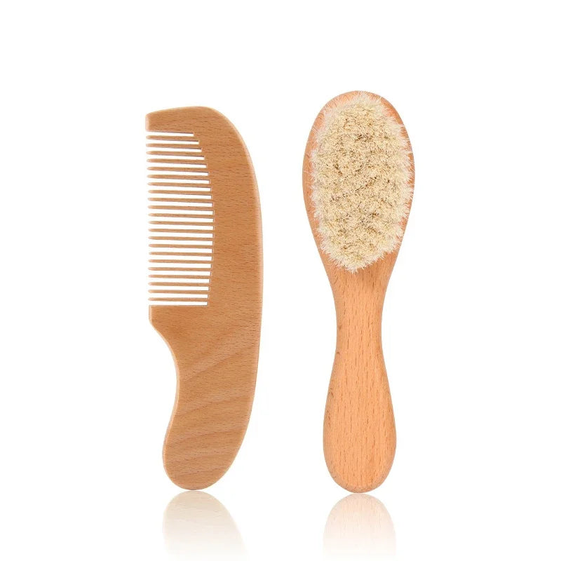 2-Piece Baby Beech Wood Brush Set